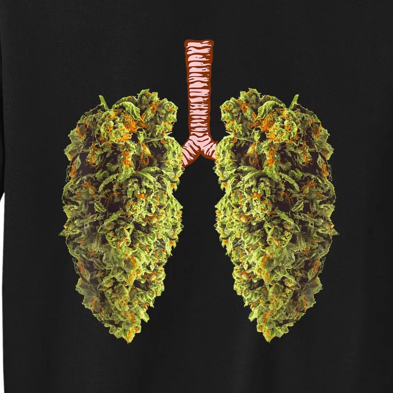 Funny Weed Lung Marijuana Bud THC Lung TShirt Tall Sweatshirt