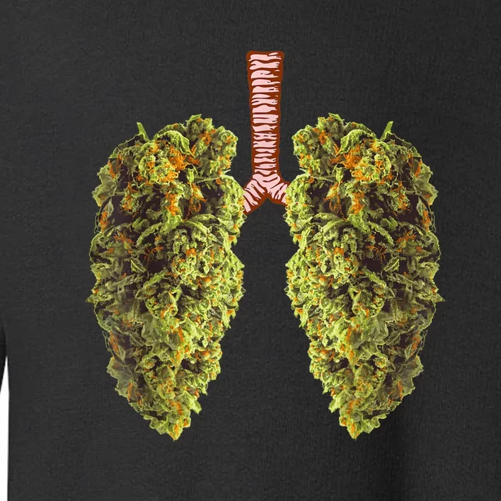 Funny Weed Lung Marijuana Bud THC Lung TShirt Toddler Sweatshirt