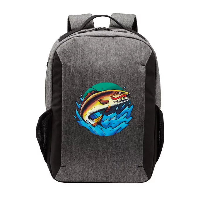 Fishing Worm Lake Vector Backpack