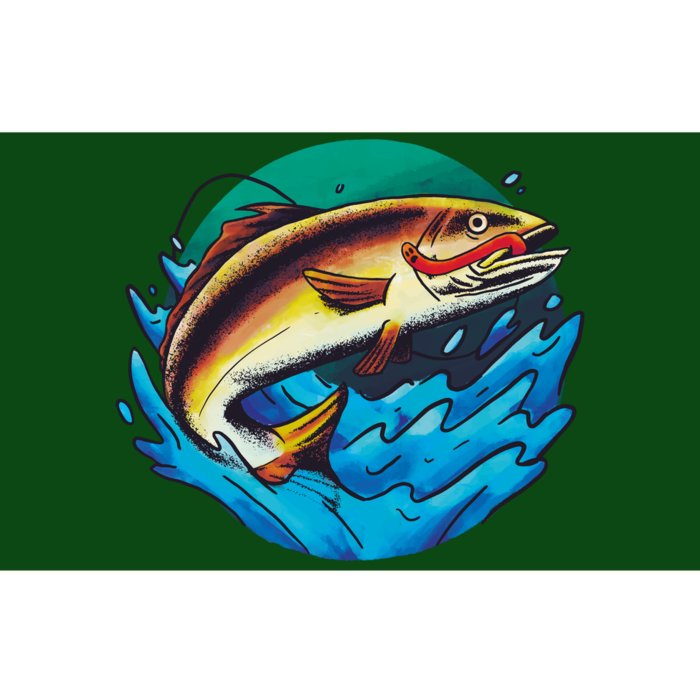 Fishing Worm Lake Bumper Sticker