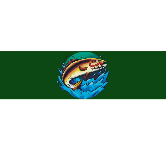 Fishing Worm Lake Bumper Sticker