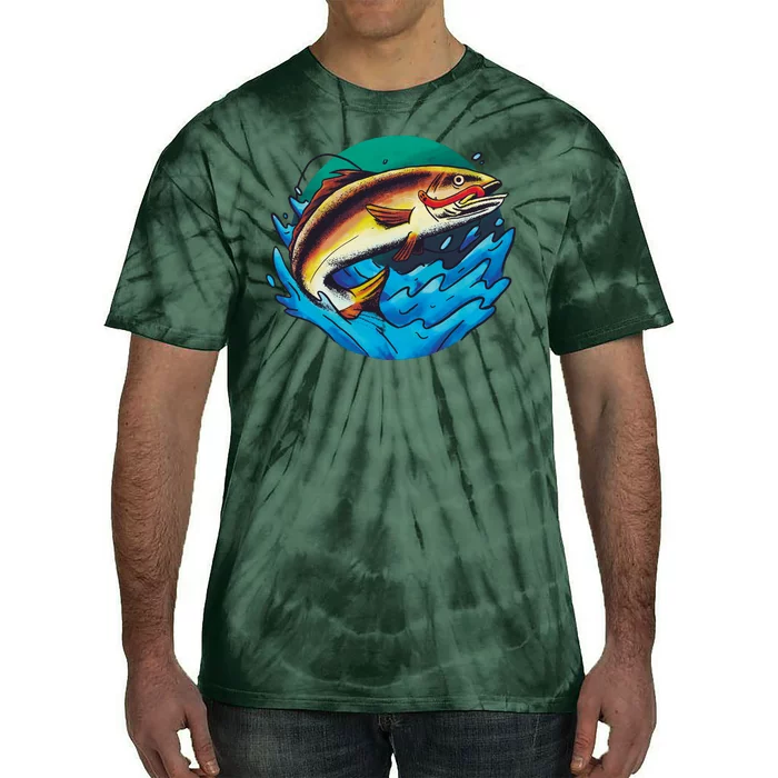 Fishing Worm Lake Tie-Dye T-Shirt