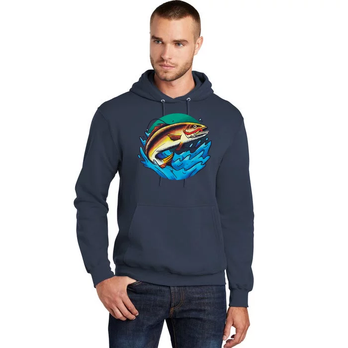 Fishing Worm Lake Tall Hoodie