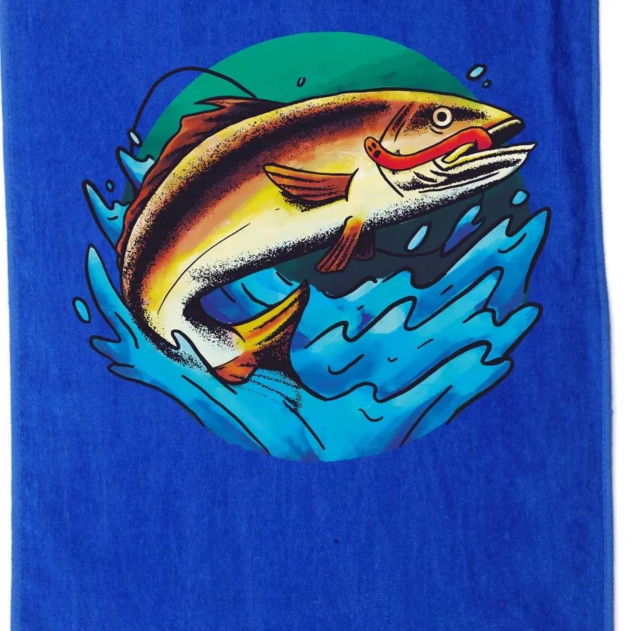 Fishing Worm Lake Platinum Collection Golf Towel