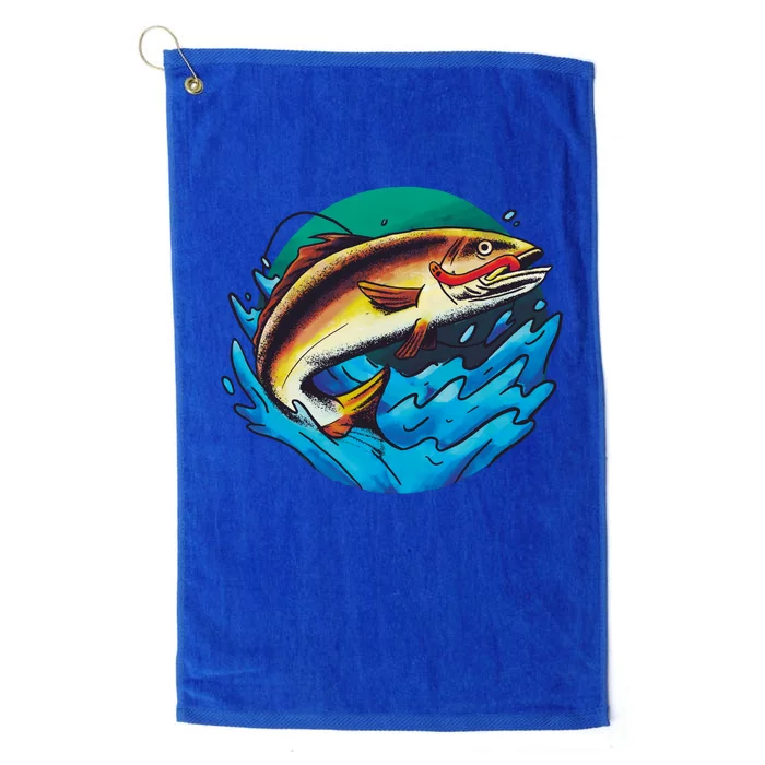 Fishing Worm Lake Platinum Collection Golf Towel