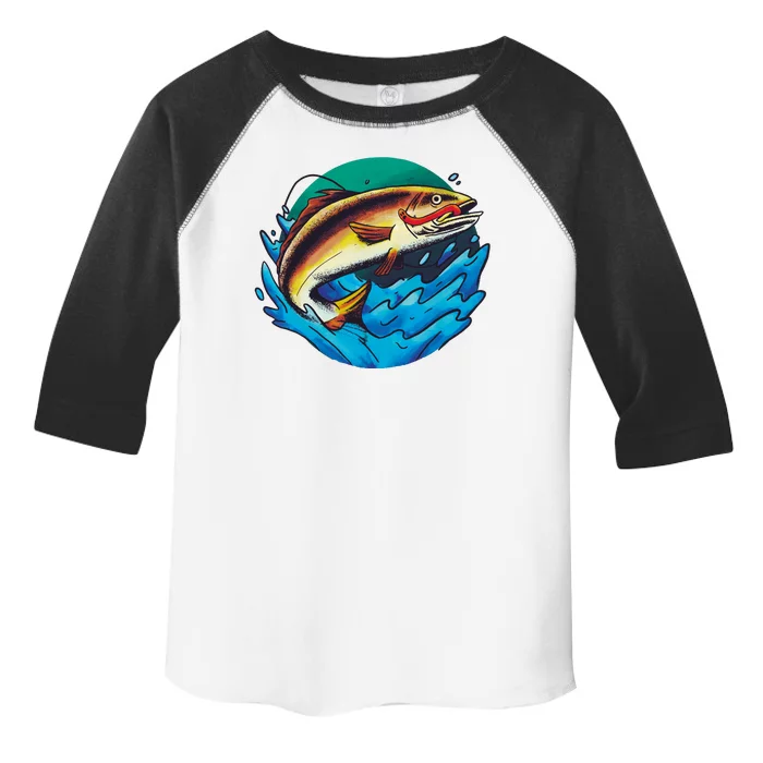 Fishing Worm Lake Toddler Fine Jersey T-Shirt