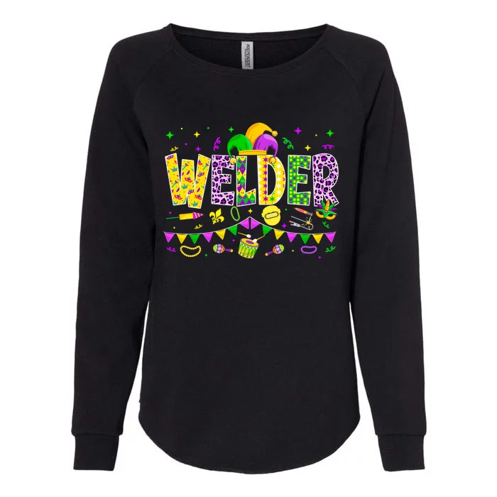 Funny Welder Lover Mardi Gras Carnival Party Gift Womens California Wash Sweatshirt