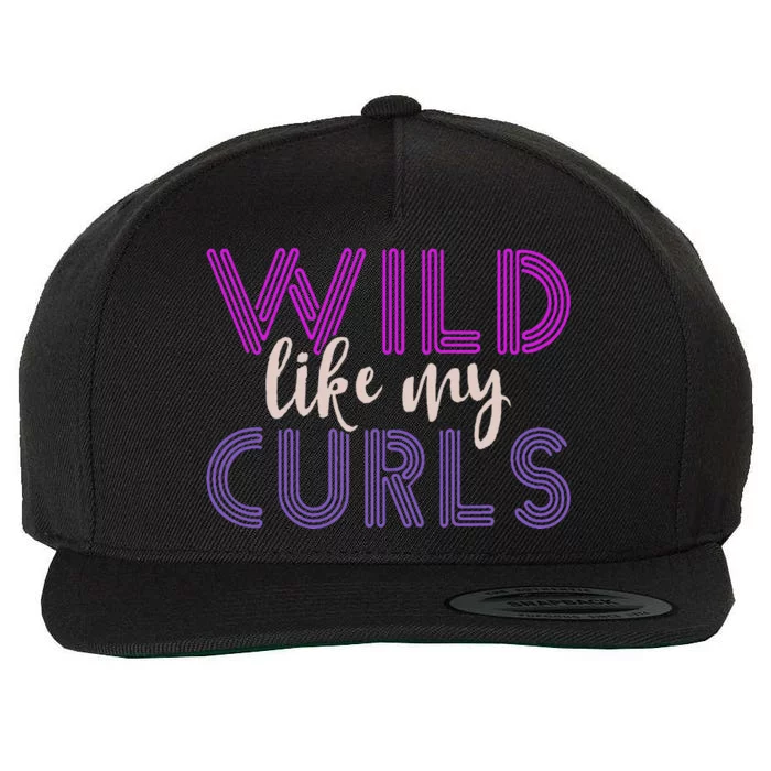 Funny Wild Like My Curls Alfro Messy Curly Hair Woman Wool Snapback Cap