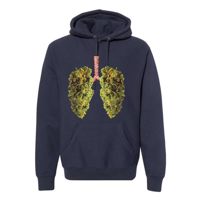 Funny Weed Lung Marijuana Bud THC Lung Premium Hoodie