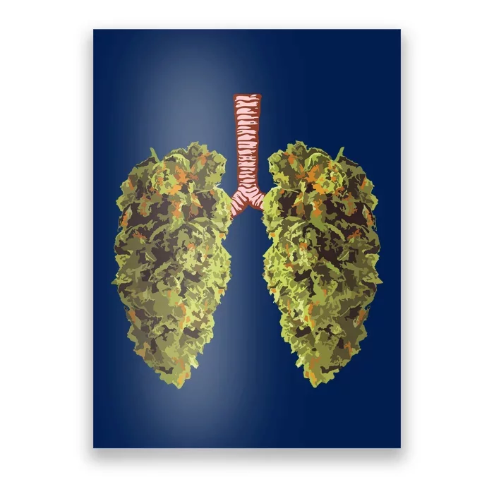 Funny Weed Lung Marijuana Bud THC Lung Poster