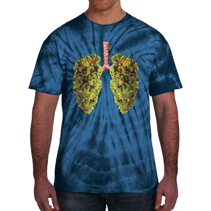 Funny Weed Lung Marijuana Bud THC Lung Tie-Dye T-Shirt