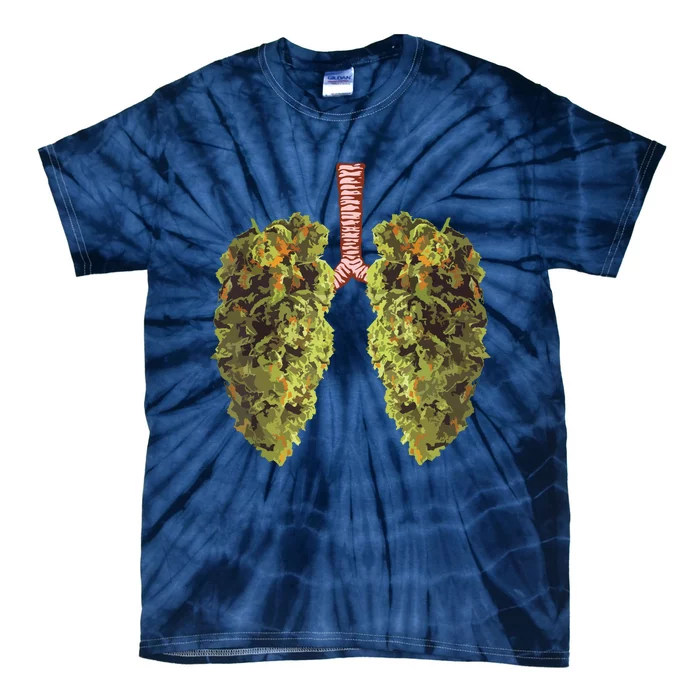 Funny Weed Lung Marijuana Bud THC Lung Tie-Dye T-Shirt