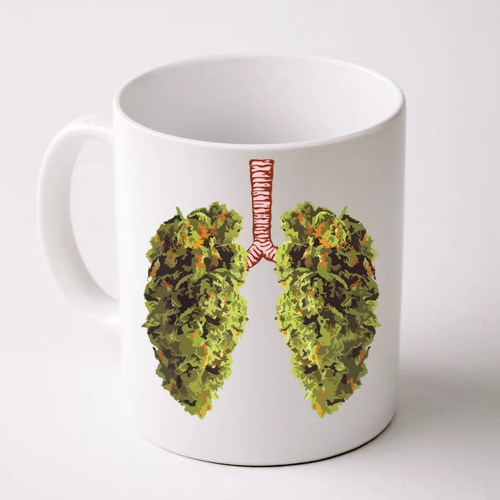 Funny Weed Lung Marijuana Bud THC Lung Front & Back Coffee Mug