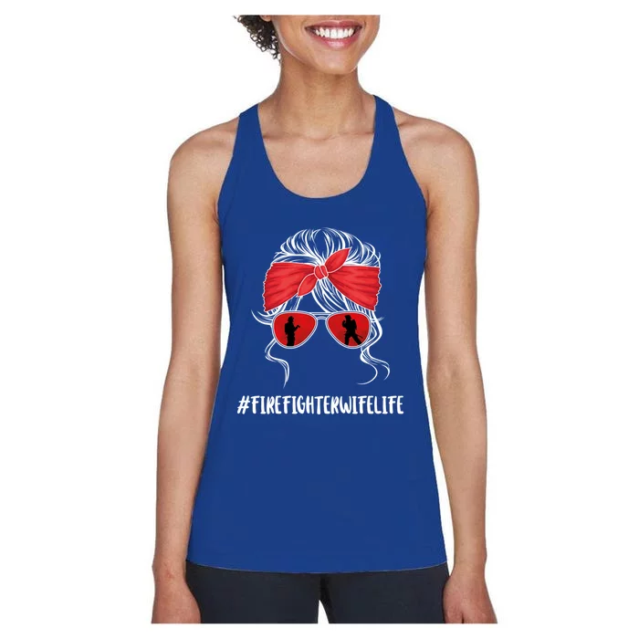 Firefighter Wife Life Fire Wife Great Gift Women's Racerback Tank