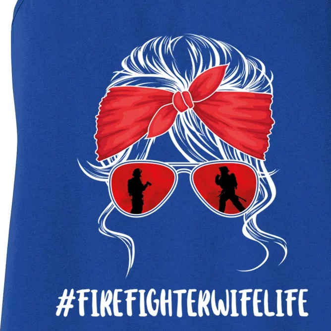 Firefighter Wife Life Fire Wife Great Gift Women's Racerback Tank