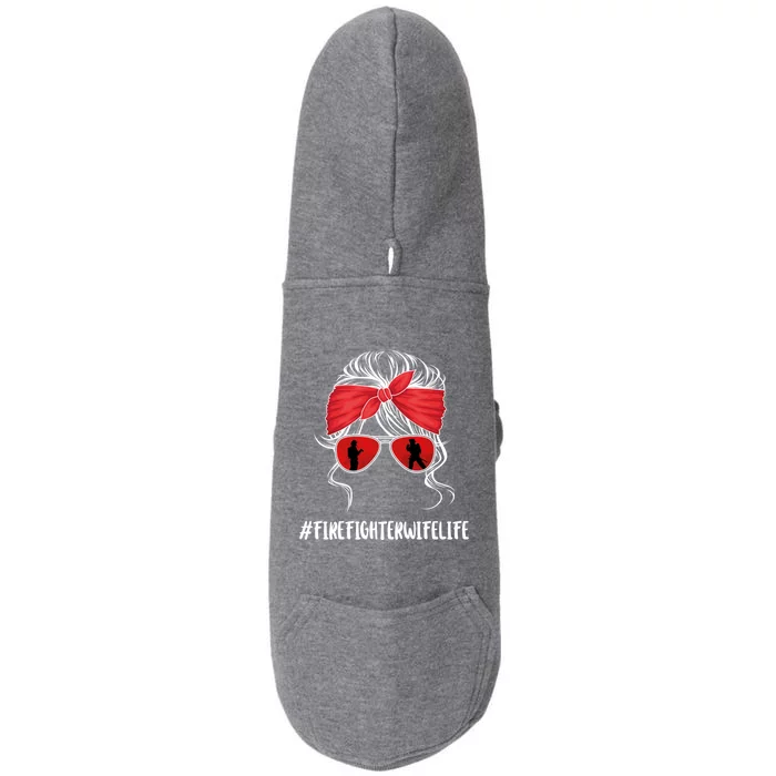 Firefighter Wife Life Fire Wife Great Gift Doggie 3-End Fleece Hoodie