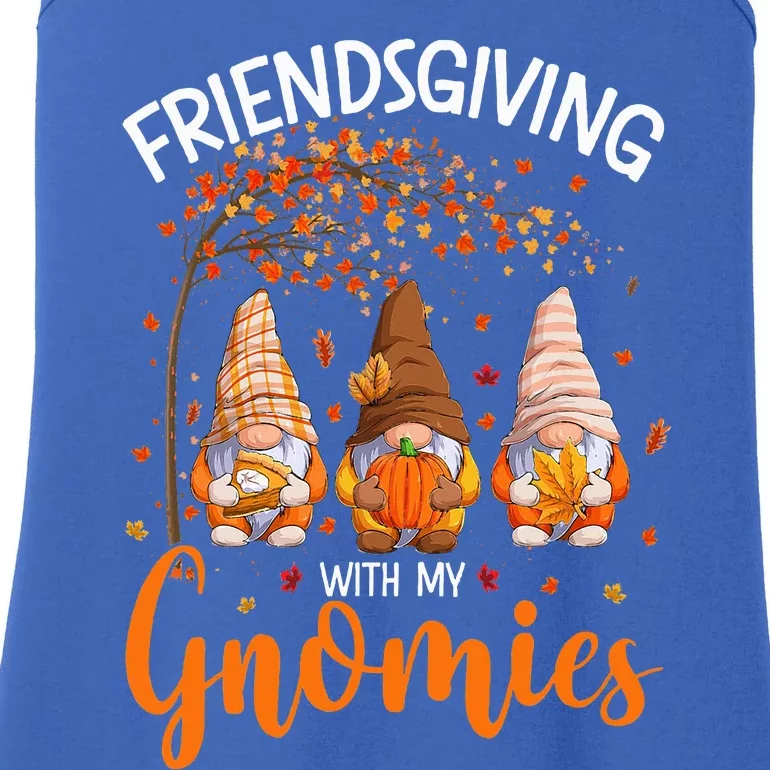 Friendsgiving With My Gnomies Thanksgiving Gnome Pumpkin Ladies Essential Tank