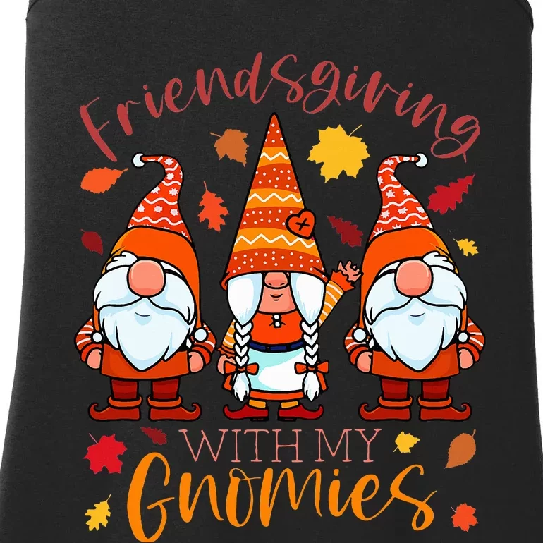 Friendsgiving With My Gnomies Thanksgiving Three Gnome Ladies Essential Tank