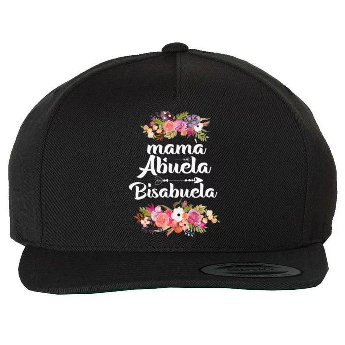 Funny Womens Mama Abuela Bisabuela Spanish Mother's Day Wool Snapback Cap