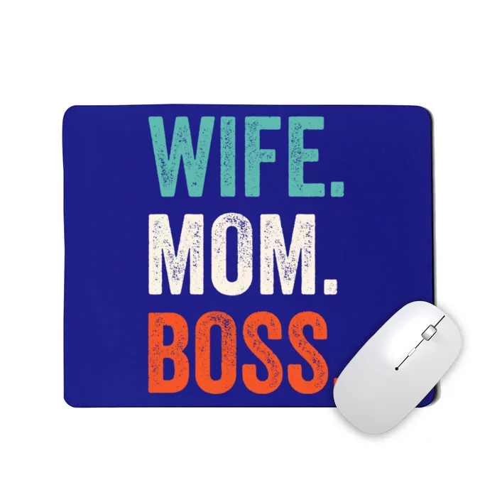 Funny Wife Mom Boss Mothers Day Fun Tee Cute Husband And Husb Cute Gift Mousepad