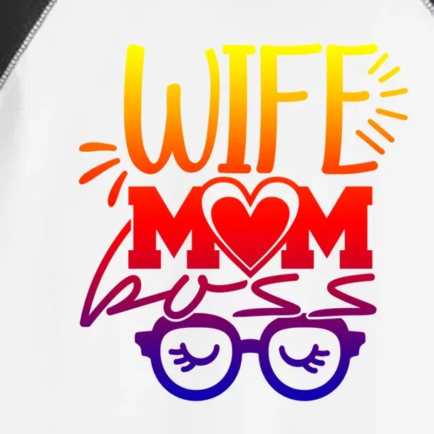 Funny Wife Mom Boss Mother Gift Toddler Fine Jersey T-Shirt