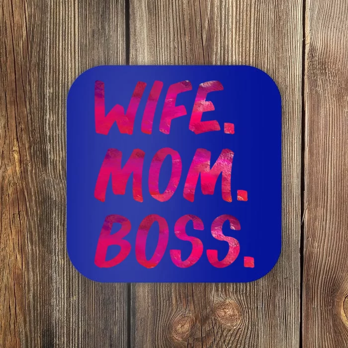 Funny Wife Mom Boss Mothers Day Tee Cute Husband Husb Gift Coaster