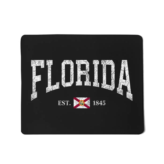 Florida Women Men Kids Florida State Flag Distressed Mousepad