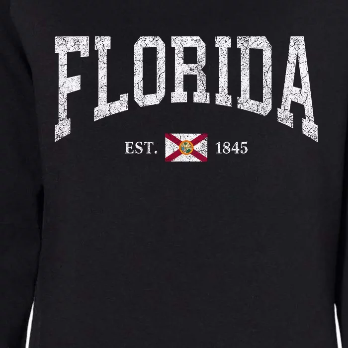 Florida Women Men Kids Florida State Flag Distressed Womens California Wash Sweatshirt