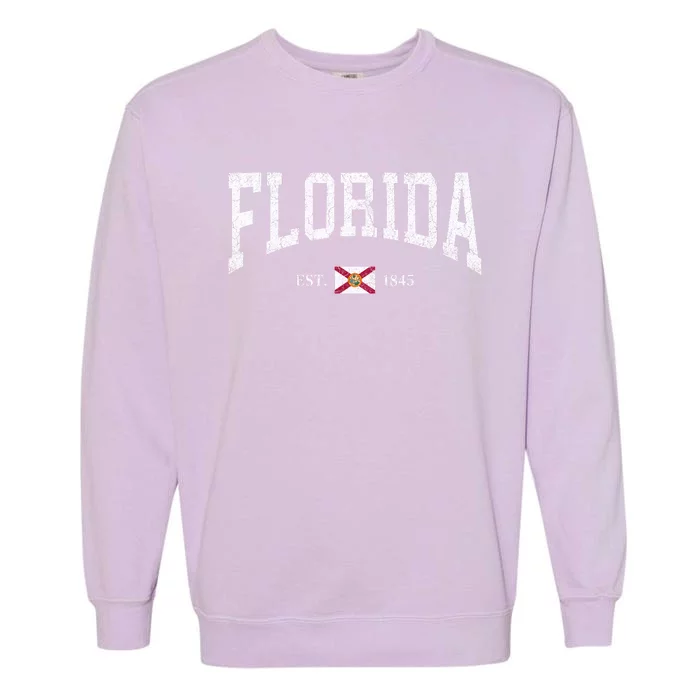 Florida Women Men Kids Florida State Flag Distressed Garment-Dyed Sweatshirt