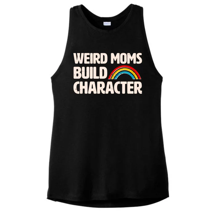 Funny Weird Moms Build Characters Ladies Tri-Blend Wicking Tank