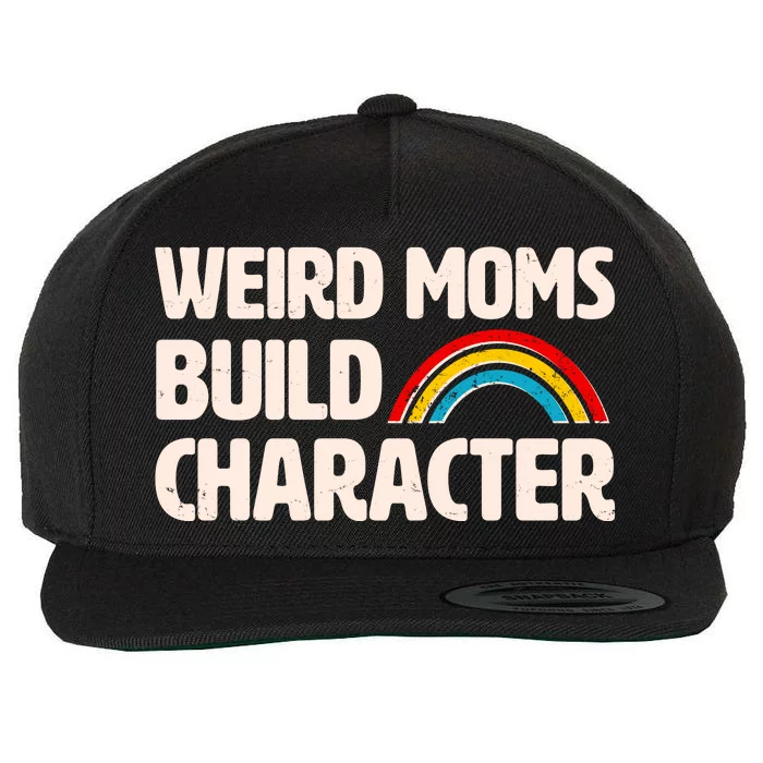 Funny Weird Moms Build Characters Wool Snapback Cap