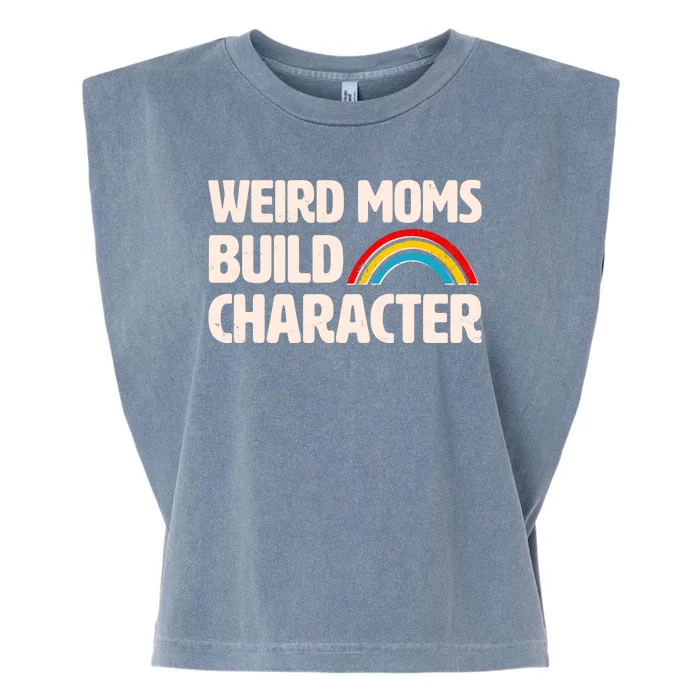 Funny Weird Moms Build Characters Garment-Dyed Women's Muscle Tee