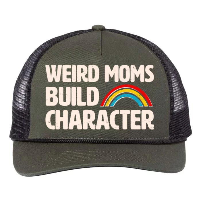 Funny Weird Moms Build Characters Retro Rope Trucker Hat Cap