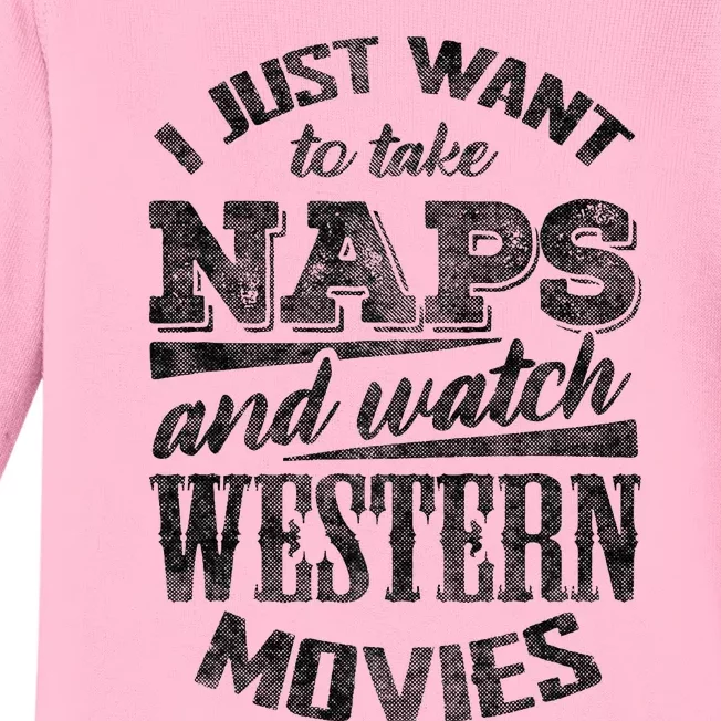 Funny Western Movie Lover Graphic Movie Fan Baby Long Sleeve Bodysuit