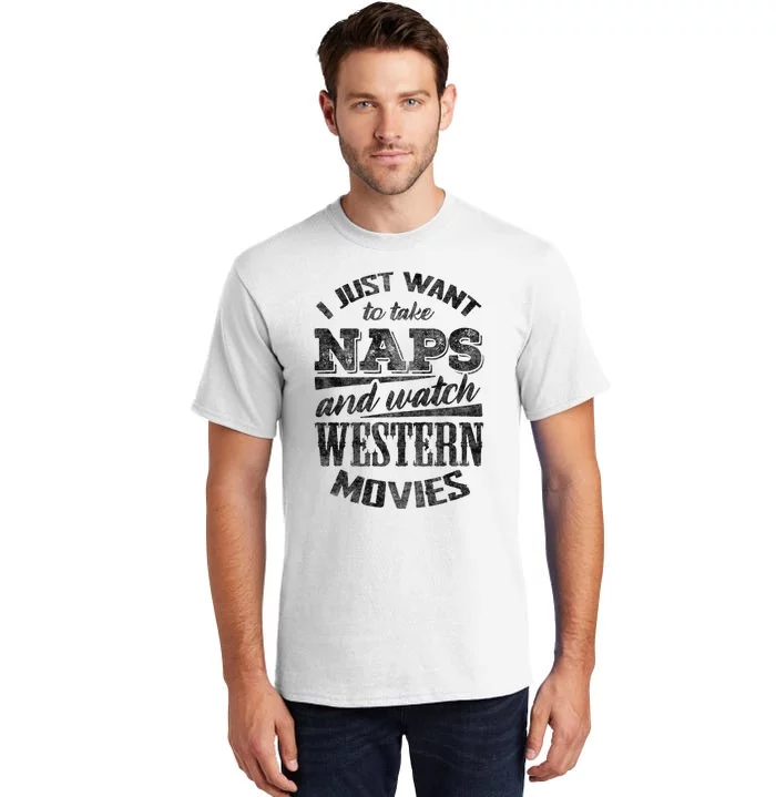 Funny Western Movie Lover Graphic Movie Fan Tall T-Shirt