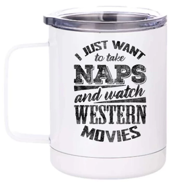 Funny Western Movie Lover Graphic Movie Fan Front & Back 12oz Stainless Steel Tumbler Cup