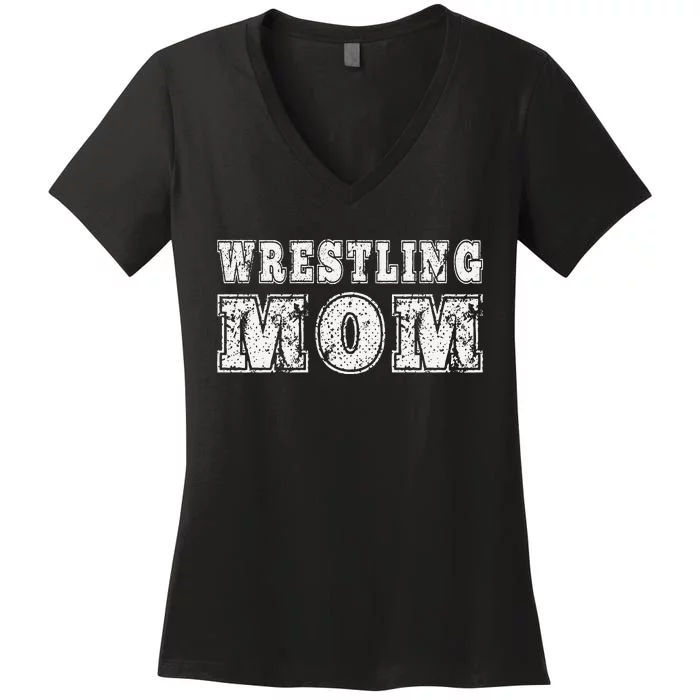 Funny Wrestling Mom  For Lady Moms Gifts Women's V-Neck T-Shirt