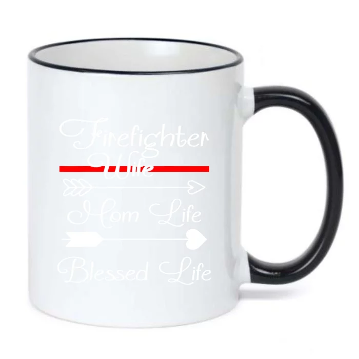 Firefighter Wife Mom Life Blessed Wife Mothers Day Great Gift Black Color Changing Mug