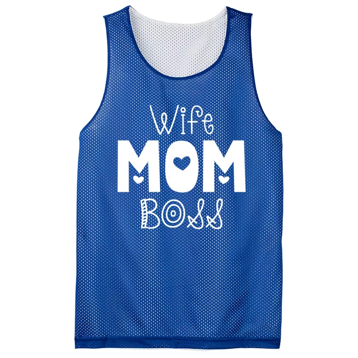 Funny Wife Mother Boss Retro Mom MotherS Day Gift Mesh Reversible Basketball Jersey Tank