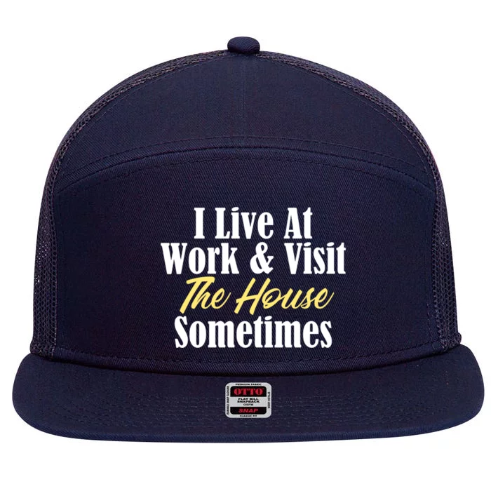 Funny Work Meaningful Gift Stupid Job No Life Stupid Boss Funny Meme Cute Gift 7 Panel Mesh Trucker Snapback Hat