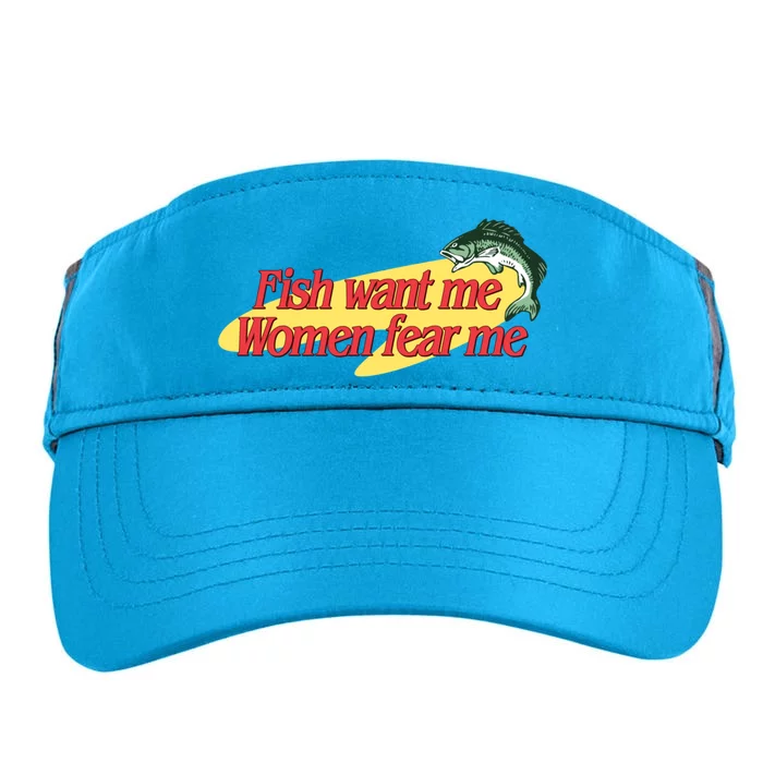 Fish Want Me Women Fear Me Adult Drive Performance Visor