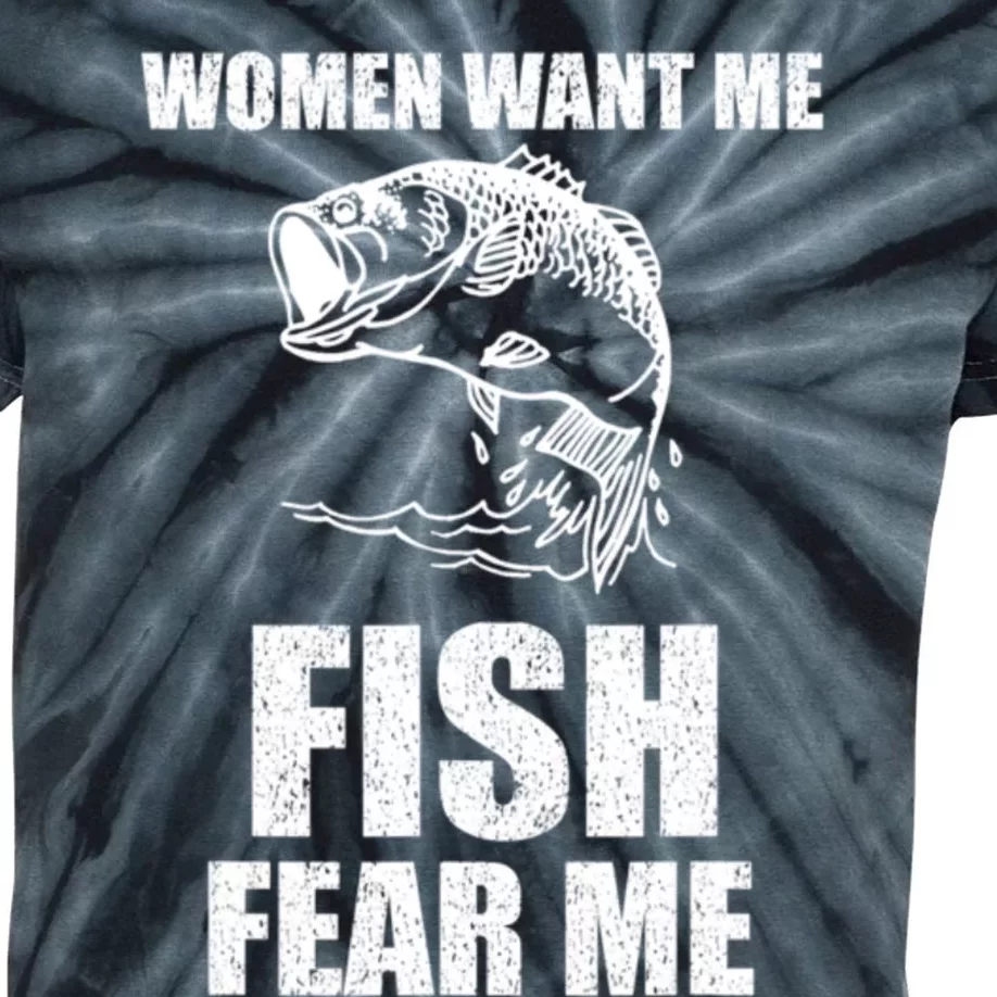 Fish Want Me, Women Fear Me Meme Kids Tie-Dye T-Shirt