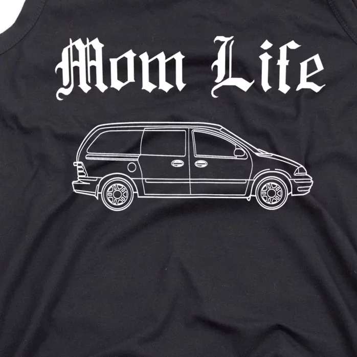 Funny Womens Mom Life Gangsta Minivan Gift Funny Gift For Busy Moms Tank Top