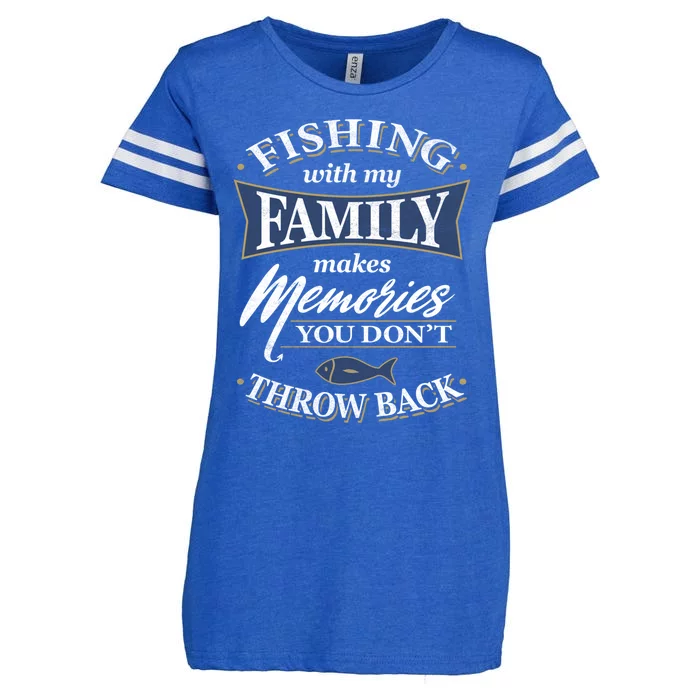 Fishing With My Family Gift Enza Ladies Jersey Football T-Shirt