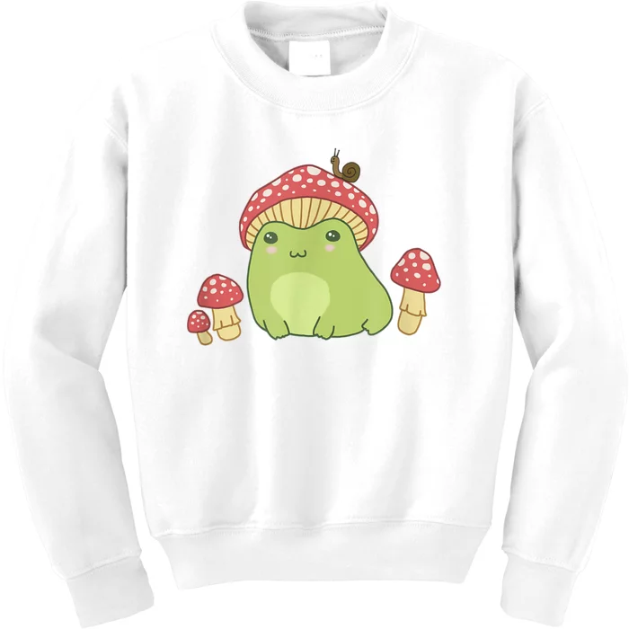 Frog With Mushroom Hat & Snail Cottagecore Aesthetic Kids