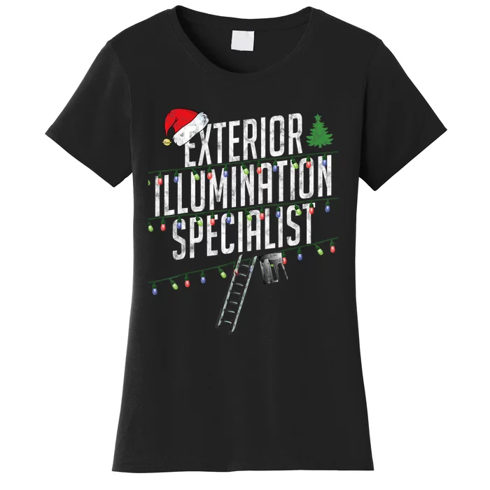 Funny Witty Matching Christmas Exterior Illumination Expert Women's T-Shirt