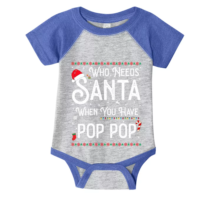 Funny Who Needs Santa When You Have Pop Pop Gift Infant Baby Jersey Bodysuit