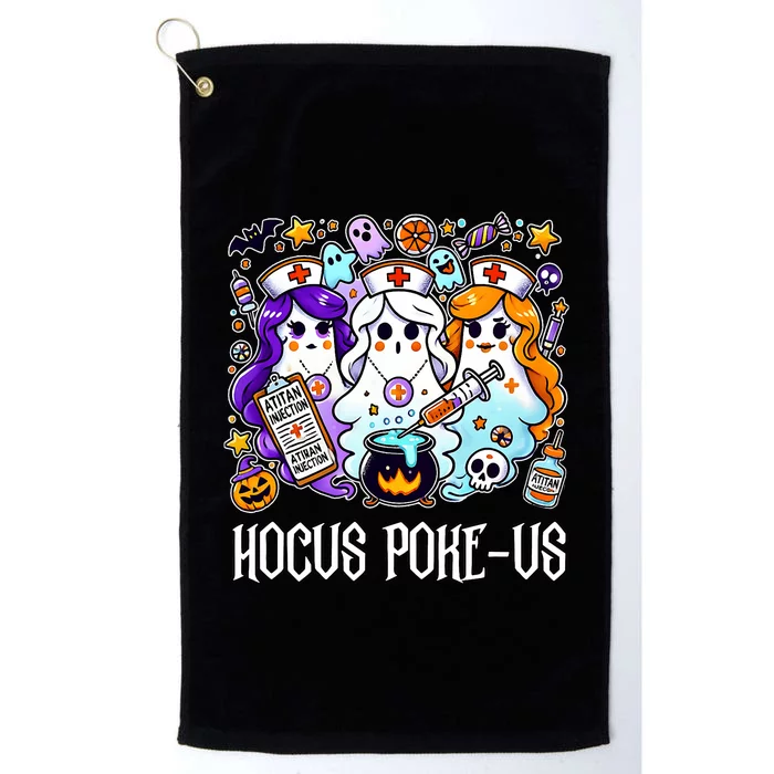 Funny Witches Nurse Spooky Nurse Witch Halloween Nursing Pun Platinum Collection Golf Towel