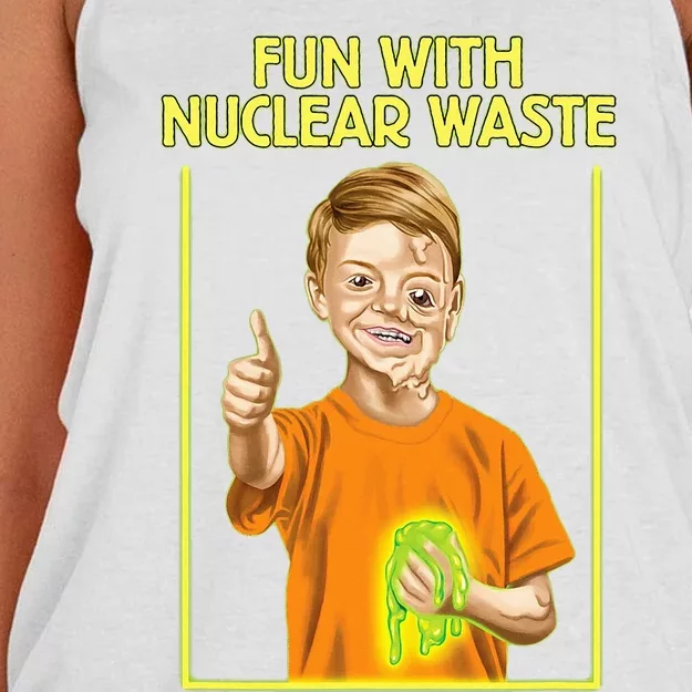 Fun With Nuclear Waste Funniest Women's Knotted Racerback Tank