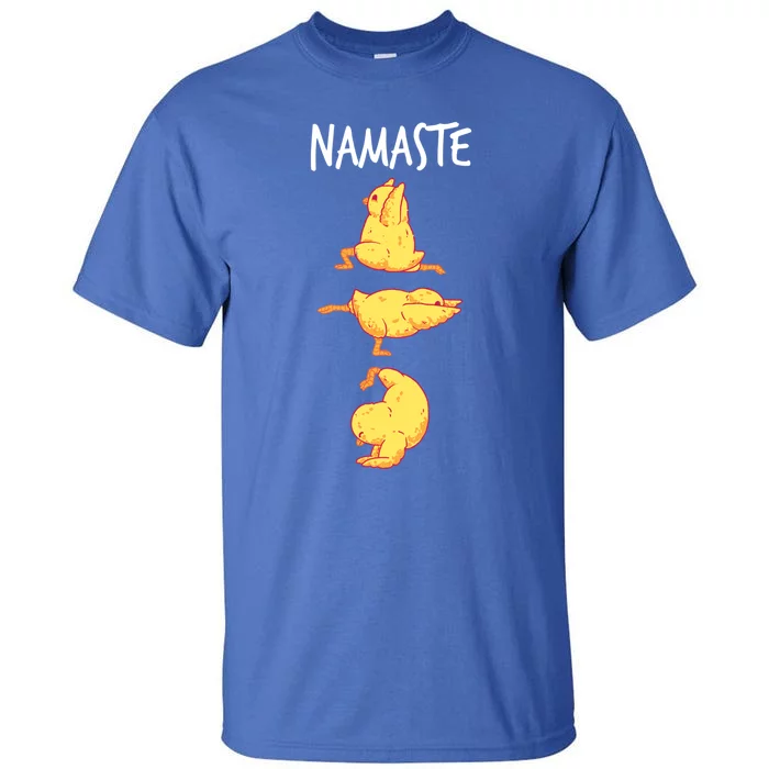 Funny Workout Namaste Chicken Yoga Pose Gift Tall T-Shirt